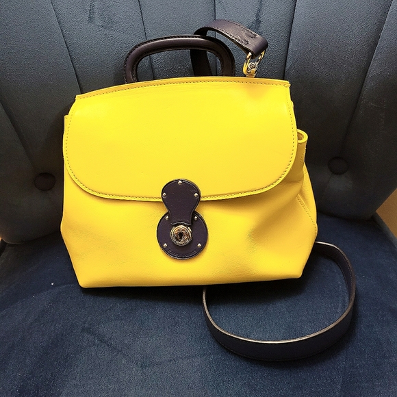 Ralph Lauren Handbags - Ralph Lauren Ricky Bag - Yellow and Navy